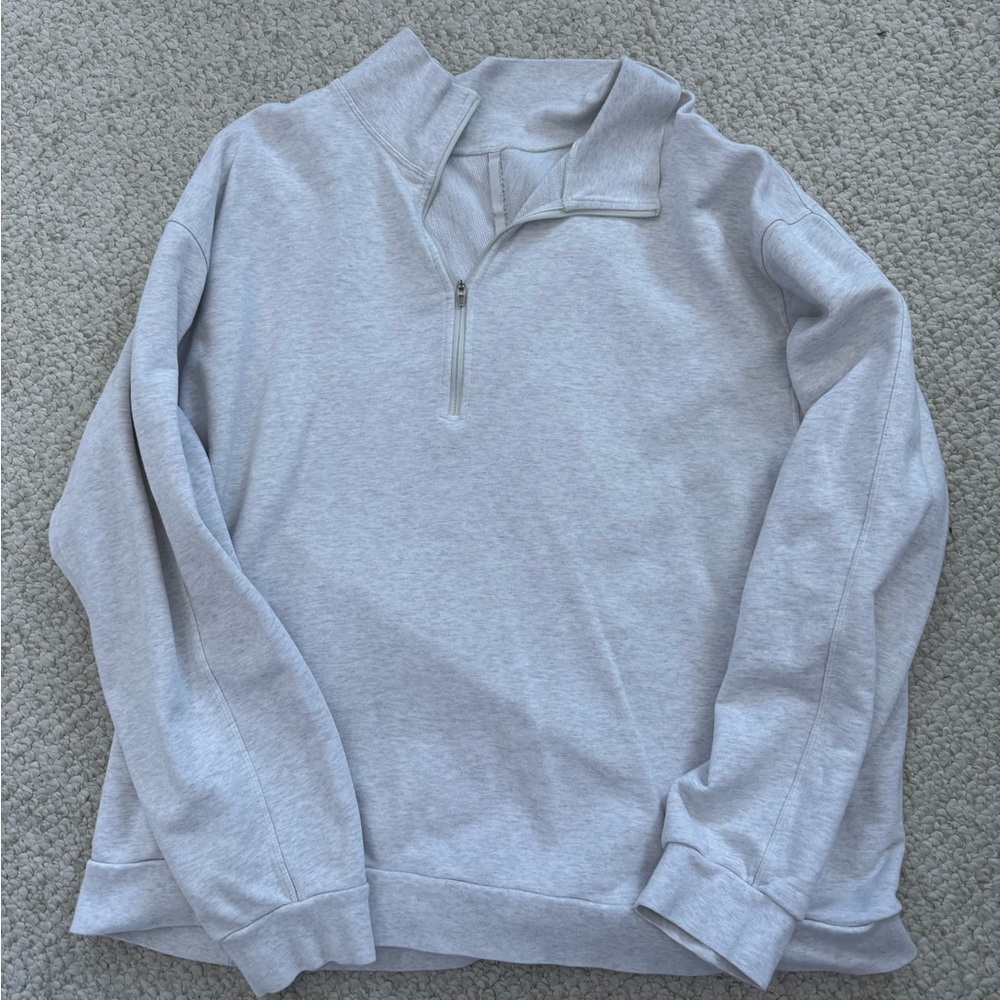 Men's Gray Half-Zip Sweater